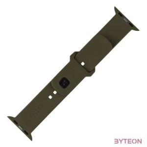 FIXED Sporty szilikon szíj az Apple Watch 42,44,45mm-es okosórákhoz, oliva