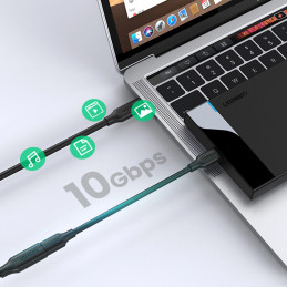 Hosszabbító USB-C 3.1 Gen2 UGREEN kábel, 4K, 100 W, 1 m (fekete)