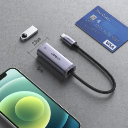 UGREEN CM483 USB-C – RJ45 hálózati adapter (szürke)