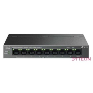 TP-Link LS109P 9-Port 10,100Mbps Desktop Switch with 8-Port PoE