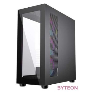 Gembird Fornax X450MAX ARGB Tempered Glass Black