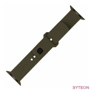 FIXED Sporty szilikon szíj az Apple Watch 42,44,45mm-es okosórákhoz, oliva
