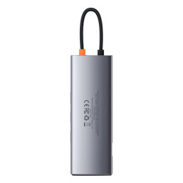 Baseus Metal Gleam Series 9 az 1-ben hub, USB-C - 3x USB 3.0 + HDMI + USB-C PD + Ethernet RJ45 + microSD / SD + VGA