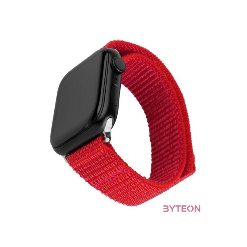 FIXED nylon sportos óraszíj Apple Watch Ultra 49mm-es okosórához, piros FIXNST2-1029-RD