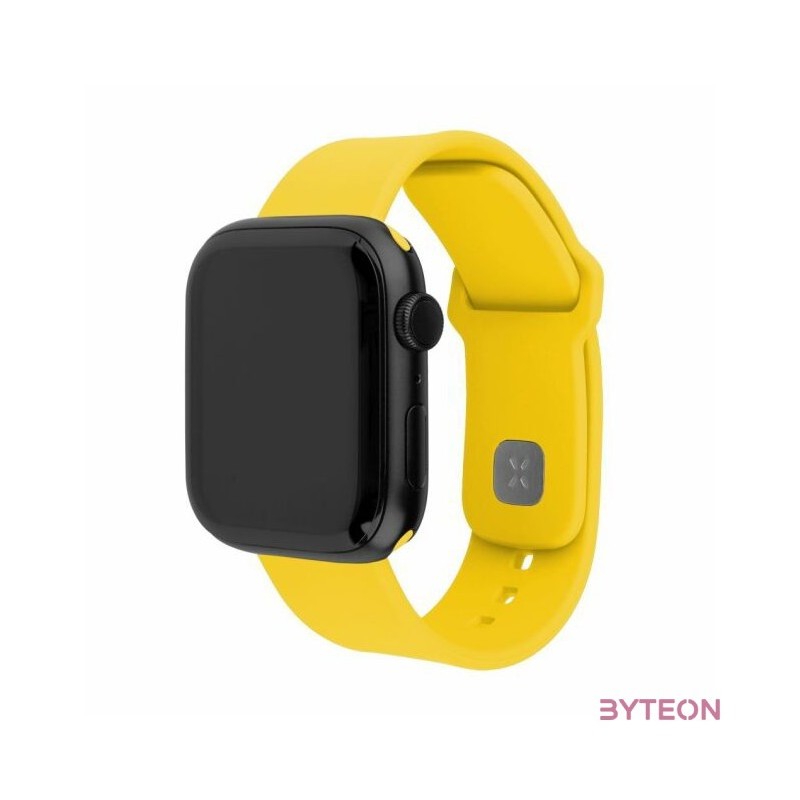 FIXED szilikon sportos óraszíj Apple Watch 38,40,41mm-es okosórákhoz, sárga