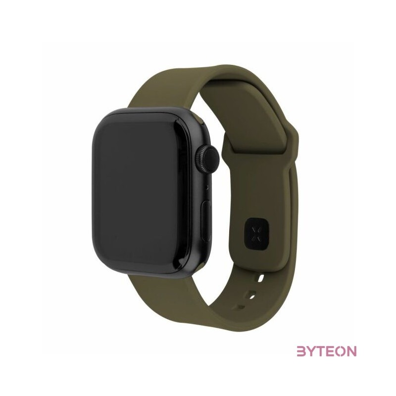 FIXED szilikon sportos óraszíj Apple Watch 38,40,41mm-es okosórákhoz, oliva