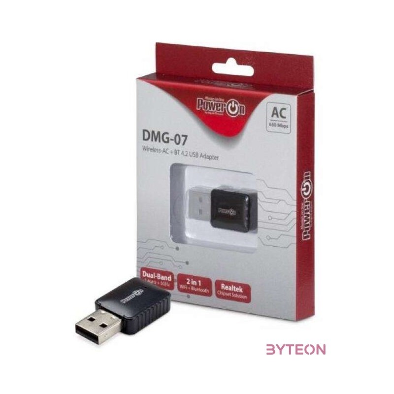 PowerON DMG-07 Wi-Fi 5  BT4.2 USB Adapter