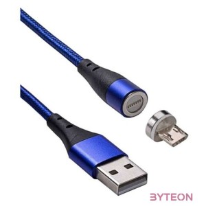 Akyga AK-USB-47 USB-A (m) , microUSB (m) magnetic 1m Blue