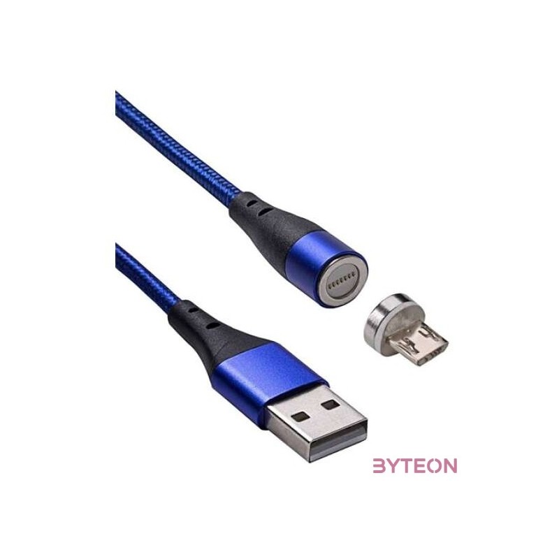 Akyga AK-USB-47 USB-A (m) , microUSB (m) magnetic 1m Blue