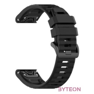 FIXED Szilikon szíj Garmin QuickFit okosórához 22mm, fekete