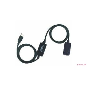 WIRETEK USB 2.0 A apa  USB 2.0 A anya 10m - Aktív