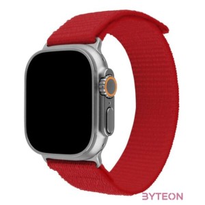 FIXED nylon sportos óraszíj Apple Watch Ultra 49mm-es okosórához, piros FIXNST2-1029-RD