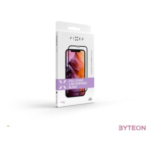 FIXED Teljes képernyős 2,5D-s edzett üvegfólia a Huawei Nova 12i-hez , fekete keret, FIXGFA-1375-BK