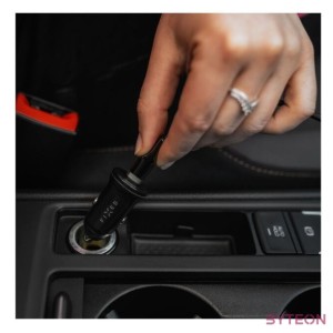 FIXED USB-C 12,24V-os autós töltő, 20W, PD3.0, 1 m USB-C kábellel, fekete