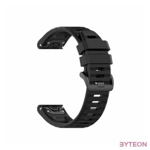 FIXED Szilikon szíj Garmin QuickFit okosórához 22mm, fekete