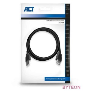ACT AC3040 USB 2.0 extension cable A male - A female 1,8m Black
