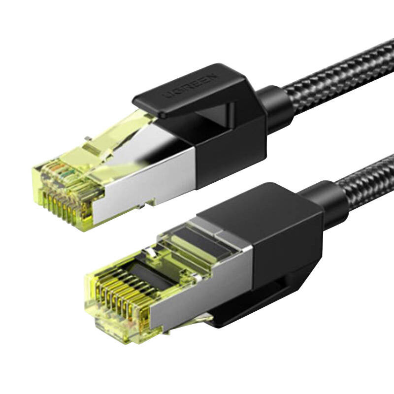 UGREEN NW150 fonott hálózati kábel, Ethernet RJ45, Cat.7, F / FTP, 1,5 m (fekete)