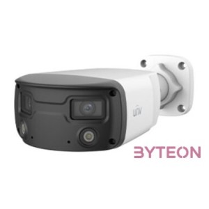 Uniview Prime-III 4MP (3840x1080) 180-os széles látószögű ColorHunter csőkamera, 2x4mm fix objektívvel, dual mikrofonnal és hang