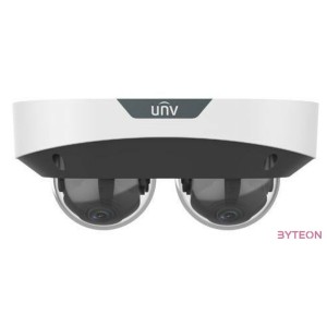 Uniview 2x2MP kétlencsés Multiview dómkamera, 2x2,8mm-es objektívvel, 2db beépített mikrofonnal