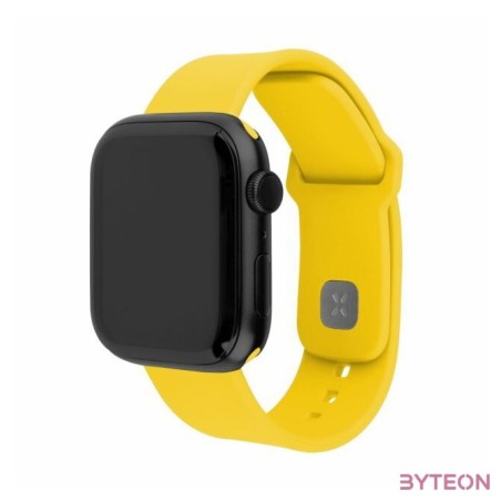 FIXED Sporty szilikon szíj az Apple Watch 42,44,45mm-es okosórákhoz, sárga