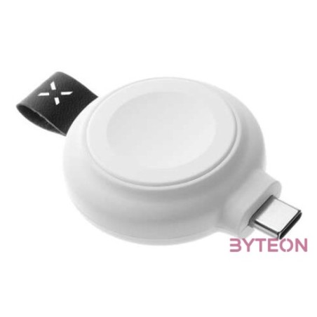 FIXED Orb vezetéknélküli töltő Apple okosórákhoz, USB Type-C, MFI tanusítvány, fehér