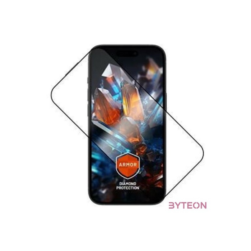 FIXED Armor Full Cover 2,5D Tempered Glass with applicator for Apple iPhone 15 Plus, black