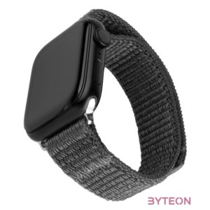 FIXED nylon sportos óraszíj Apple Watch 38,40,41mm-es okosórához, sötétszürke FIXNST2-436-GR