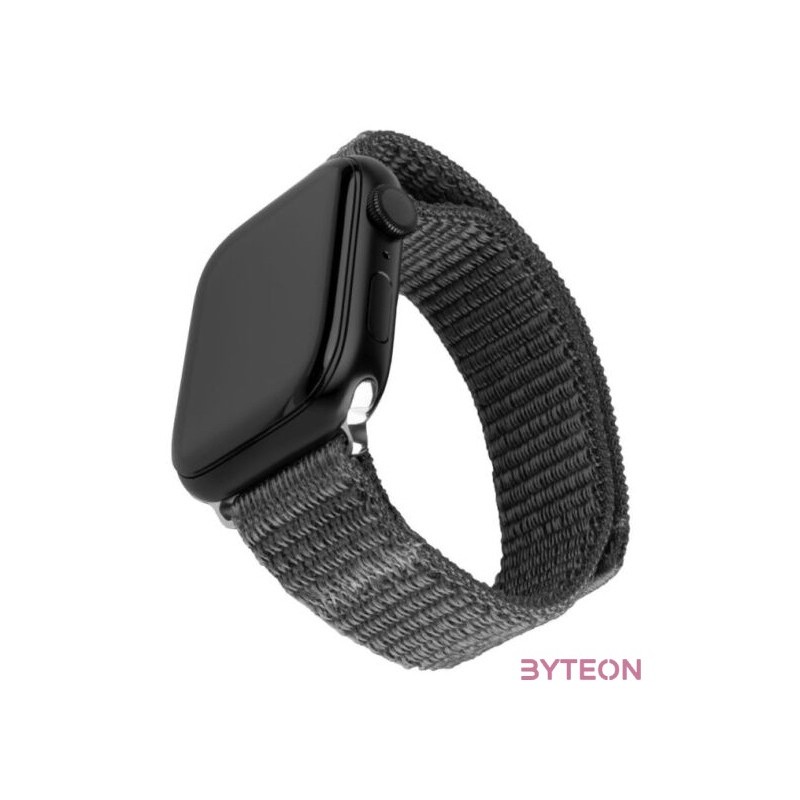 FIXED nylon sportos óraszíj Apple Watch 38,40,41mm-es okosórához, sötétszürke FIXNST2-436-GR