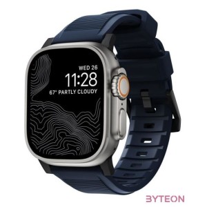 Nomad Rugged Strap, atlantic blue,black - AW Ultra 2,1 49mm 9,8,7 45mm,6,SE,5,4 44mm,3,2,1 42mm