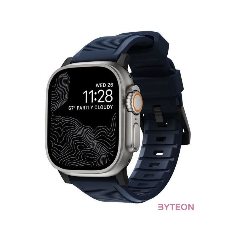 Nomad Rugged Strap, atlantic blue,black - AW Ultra 2,1 49mm 9,8,7 45mm,6,SE,5,4 44mm,3,2,1 42mm