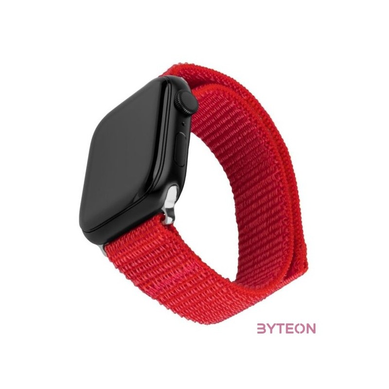 FIXED nylon sportos óraszíj Apple Watch 42,44,45mm-es okosórához, piros FIXNST2-434-RD