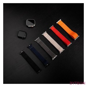 FIXED nylon sportos óraszíj Apple Watch 42,44,45mm-es okosórához, piros FIXNST2-434-RD