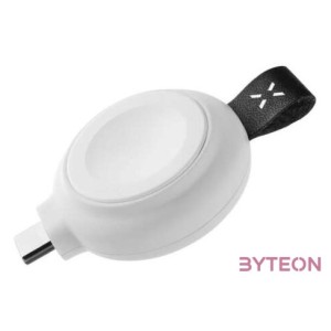 FIXED Orb vezetéknélküli töltő Apple okosórákhoz, USB Type-C, MFI tanusítvány, fehér