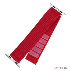 FIXED nylon sportos óraszíj Apple Watch 42,44,45mm-es okosórához, piros FIXNST2-434-RD