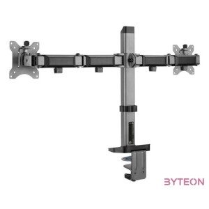 ACT AC8336 Dual Monitor Arm Office 17-32 Silver