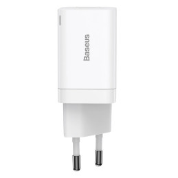 Baseus Super Si Pro gyorstöltő USB + USB-C 30W (fehér)