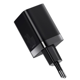 Baseus Super Si Pro gyorstöltő USB + USB-C 30W (fekete)