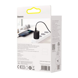 Baseus Super Si Pro gyorstöltő USB + USB-C 30W (fekete)