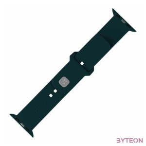 FIXED Sporty szilikon szíj az Apple Watch 42,44,45mm-es okosórákhoz, sötét zöld