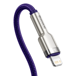 USB-C kábel a Lightning Baseus Cafule-hez, PD, 20 W, 1 m (lila)