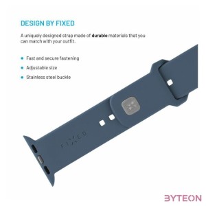 FIXED Sporty szilikon szíj az Apple Watch 42,44,45mm-es okosórákhoz, zöld-kék