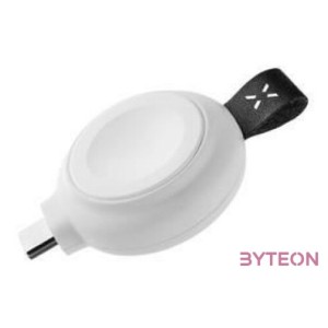 FIXED Orb vezetéknélküli töltő Apple okosórákhoz, USB Type-C, MFI tanusítvány, fehér