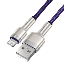 USB-kábel a Lightning Baseus Cafule-hez, 2,4A, 1 m (ibolya)