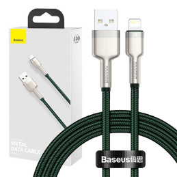 USB-kábel Lightning Baseus Cafule-hez, 2,4A, 1m (zöld)