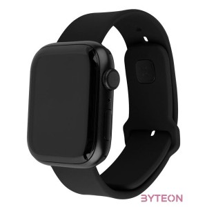 FIXED szilikon sportos óraszíj Apple Watch 38,40,41mm-es okosórákhoz, fekete
