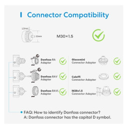 Meross MTS Smart WiFi termosztátfej150HHK (HomeKit) (kezdőkészlet)