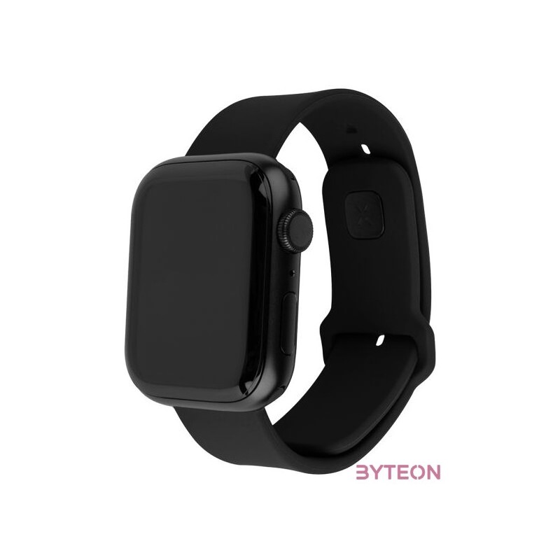 FIXED szilikon sportos óraszíj Apple Watch 38,40,41mm-es okosórákhoz, fekete