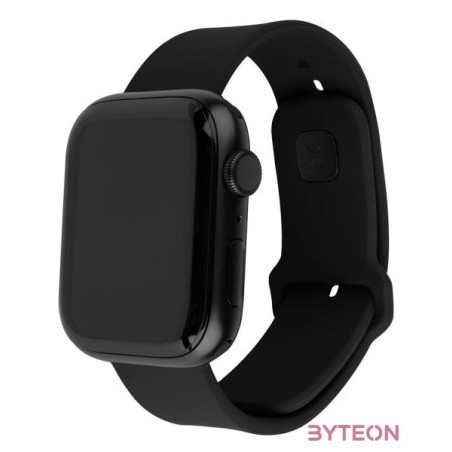 FIXED szilikon sportos óraszíj Apple Watch 38,40,41mm-es okosórákhoz, fekete