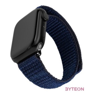 FIXED nylon sportos óraszíj Apple Watch 38,40,41mm-es okosórához, sötétkék FIXNST2-436-DBL