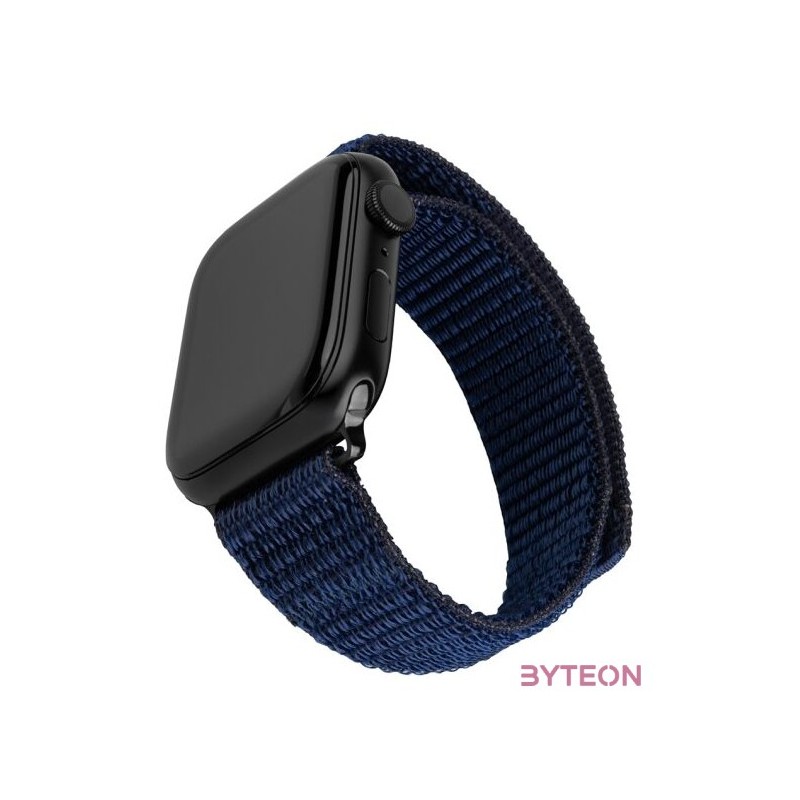FIXED nylon sportos óraszíj Apple Watch 38,40,41mm-es okosórához, sötétkék FIXNST2-436-DBL
